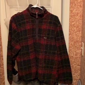 Wool rich zip up polo